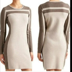 Athleta Boreal Two Tone Wool Blend Sweater Dress Women’s Size Large Long Sleeve